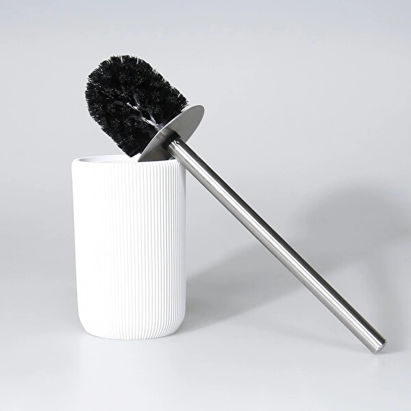 By Selim Lydia Beyaz 5 Parça Polyester Banyo Seti