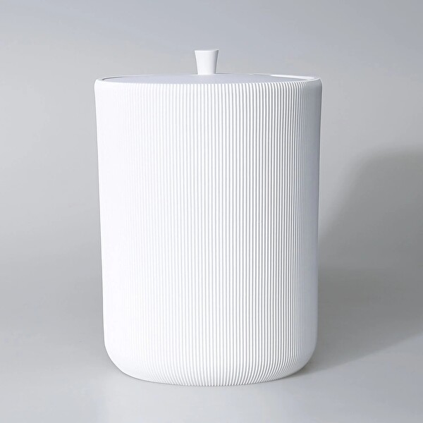 By Selim Lydia Beyaz 5 Parça Polyester Banyo Seti