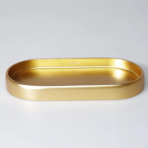 By Selim Linen Altın 5 Parça Polyester Banyo Seti