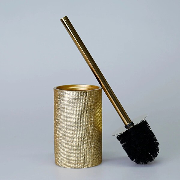 By Selim Linen Altın 5 Parça Polyester Banyo Seti