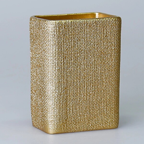 By Selim Linen Altın 5 Parça Polyester Banyo Seti