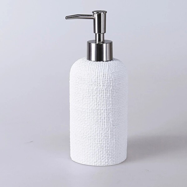 By Selim Natural Beyaz 5 Parça Polyester Banyo Seti