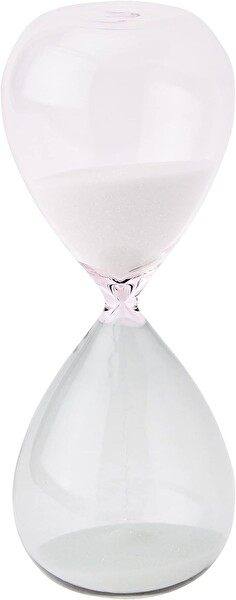 TFA Cam Kum Saati 15 Dakika Dekoratif Gri Pembe 19 CM