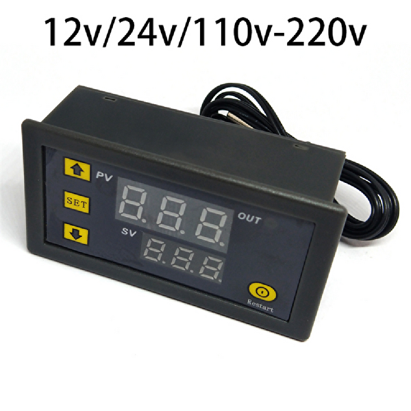 Aek-Tech Dijital Sıcaklık Kontrol Termostatı Çift Ekranlı 12V
