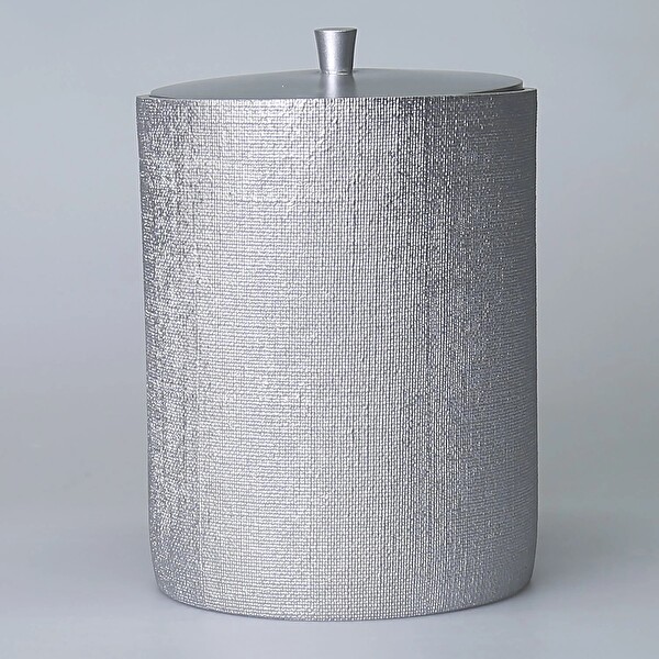 By Selim Linen Gümüş 5 Parça Polyester Banyo Seti