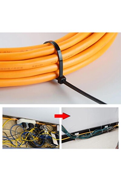 Şahnet 3.6 - 150 Kablo Bağı Beyaz - Cırt Kelepçe - Klips (100 Adet)