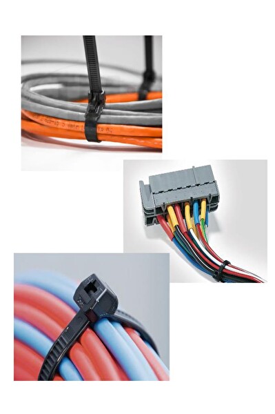 Şahnet 3.6 - 150 Kablo Bağı Beyaz - Cırt Kelepçe - Klips (100 Adet)