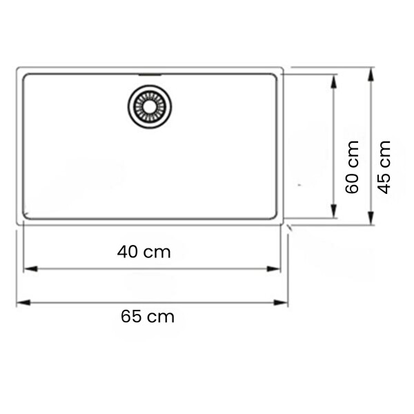 GL General 40x60 Antrasit Petek Dokulu Çelik Mutfak Eviyesi 304 Paslanmaz Çelik 1 MM