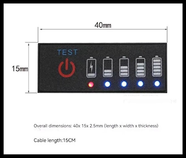 Aek-Tech 6S Lityum Pil Akü Seviye Kapasite Göstergesi 72V Ternary Lithium