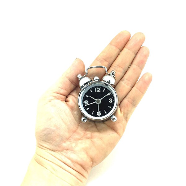 TFA 60.1000.01TFA Retro Analog Ekranlı Mini Elektronik Alarmlı Saat Siyah