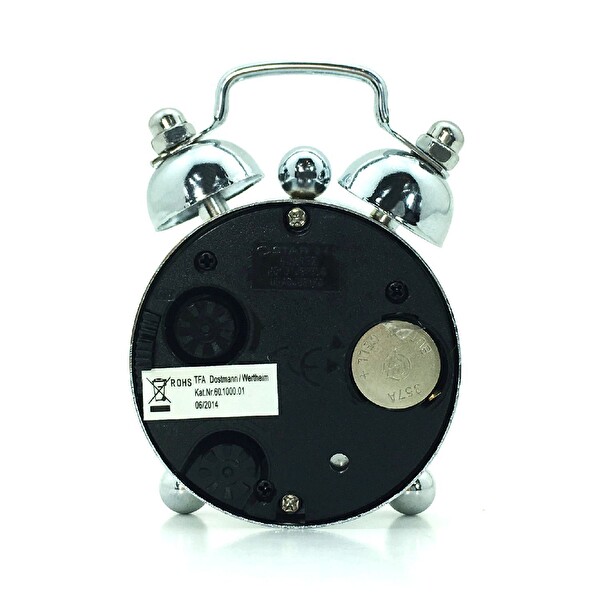 TFA 60.1000.01TFA Retro Analog Ekranlı Mini Elektronik Alarmlı Saat Siyah