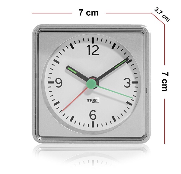 TFA 60.1013.54 Analog Ekran Push Alarmlı Aydınlatmalı Elektronik Masa Saati