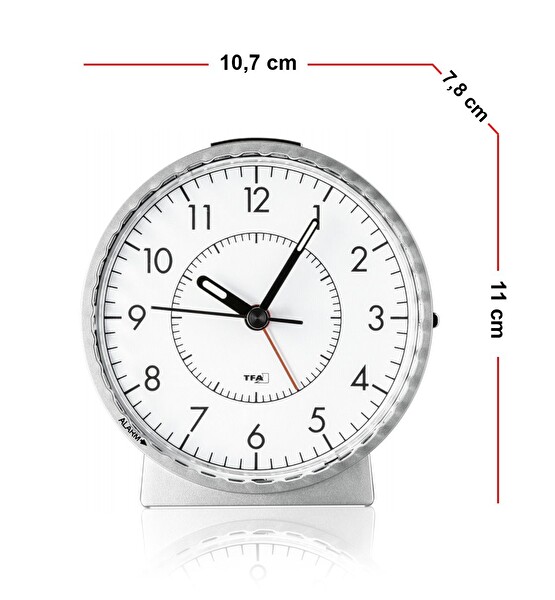 TFA 60.1010 Analog Ekran Görünümlü Elektronik Alarmlı Masa Saati