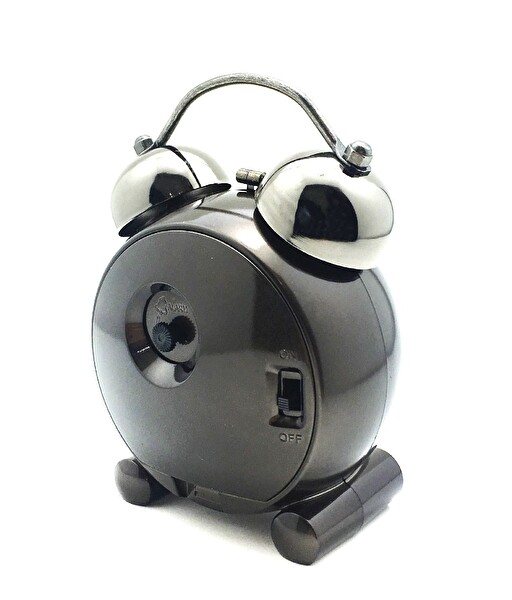 TFA 60.1014 Retro Analog Ekran Elektronik Alarmlı Sessiz Akar Saat Siyah