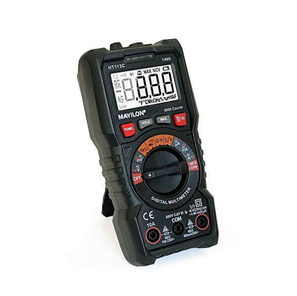 Mayilon HT113C Ekran Aydınlatmalı Auto Range 600V 10A AC-DC Dijital Profesyonel Multimetre