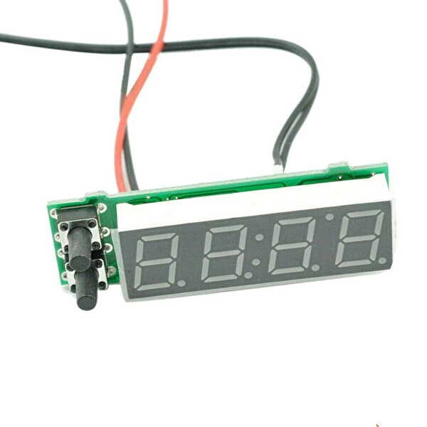 Aek-Tech BJ-TV02 Dijital Termometre Voltmetre Ve Saat Komponent Led 22 MM Test Cihazı