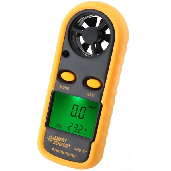 Smart Sensor AR 816 Rüzgar Hızı Ve Sıcaklık Ölçer Ölçüm Cihazı Anemometre