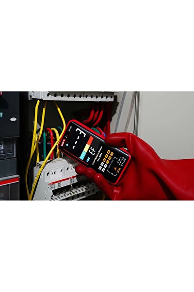 UNIT UT122 Şarjlı Akıllı Dijital Multimetre TrueRMS Otomatik Ölçüm Geril Frekans Çift Ekran Ncv Live