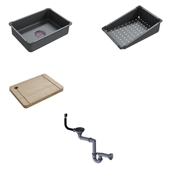 GL General GLPR 10050GUN Premium Maxi Antrasit Akıllı Dijital Şelale Eviye 100x50