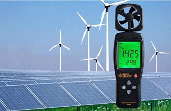 Smart Sensor AS 806 Rüzgar Hızı Ölçer - 0-45 M/s Hava Hızı