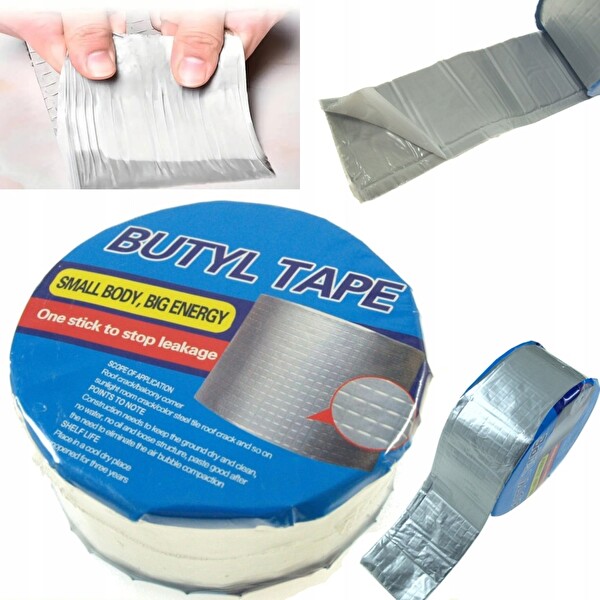 Evimdeyokyok Butyl Tape 10 CM x 5 MT Sakız Çatlak Ve Yalıtım Bandı
