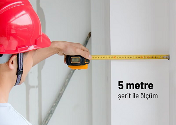 Sndway SW-TM60A Lazer Mesafe Ölçerli Şerit Metre 60M - 5M