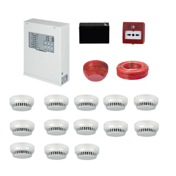 Teknim TFP-312313KD Konvansiyonel Sistem Yangın Alarm Seti 13'lü Kablo Dahil