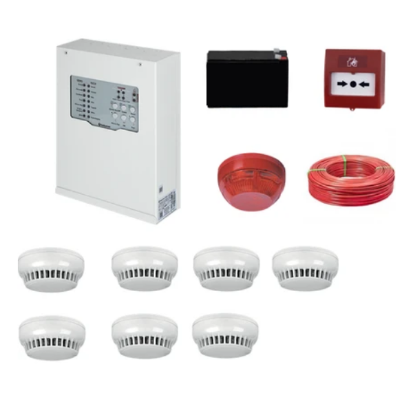 Teknim TFP-31227KD Konvansiyonel Sistem Yangın Alarm Seti 7'li Kablo Dahil