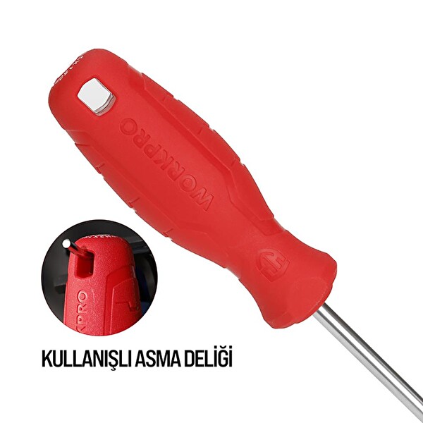 Workpro WP200500 2 Parça Yıldız - Düz CR-V Manyetik Profesyonel Tornavida Seti