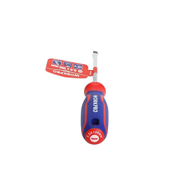 Workpro WP221016 5.5x100 MM CR-V Manyetik Profesyonel Düz Tornavida