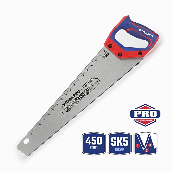 Workpro WP215010 450 MM SK5 11 TPI Ağır Hizmet Tipi El Testeresi