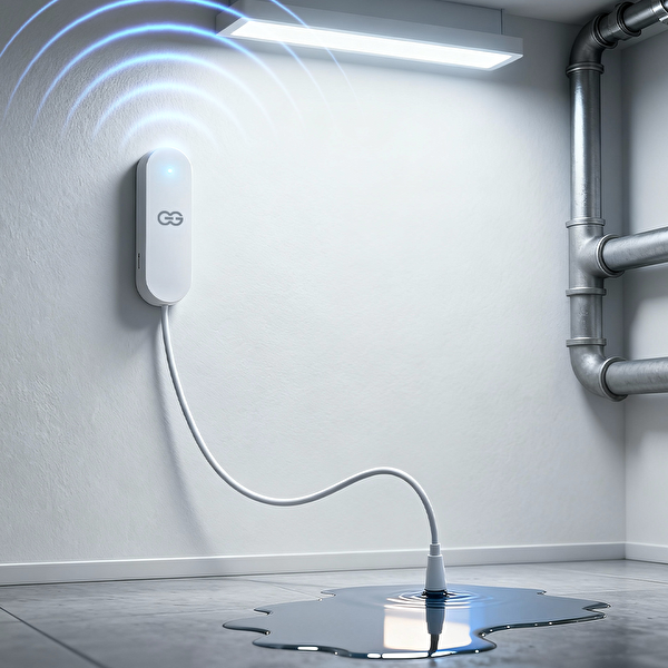 Günsan Akıllı Wifi Kablolu Su Kaçağı Dedektörü - Tuya & Smart Life Uyumlu