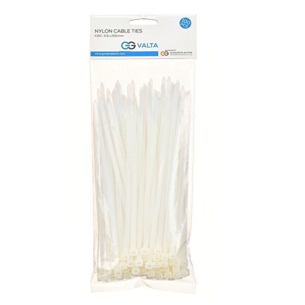 Günsan Beyaz 100'lü Kablo Bağı 10 CM x 2.5 MM