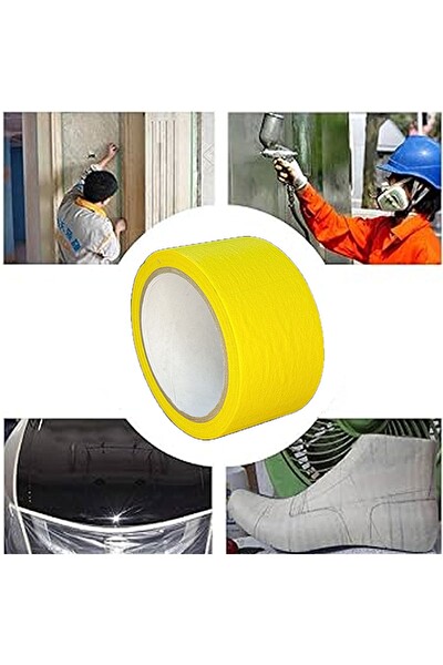 Evimdeyokyok Renkli Maskeleme Kağıt Bant Boya Bandı 50 MM x 20 MT Sarı
