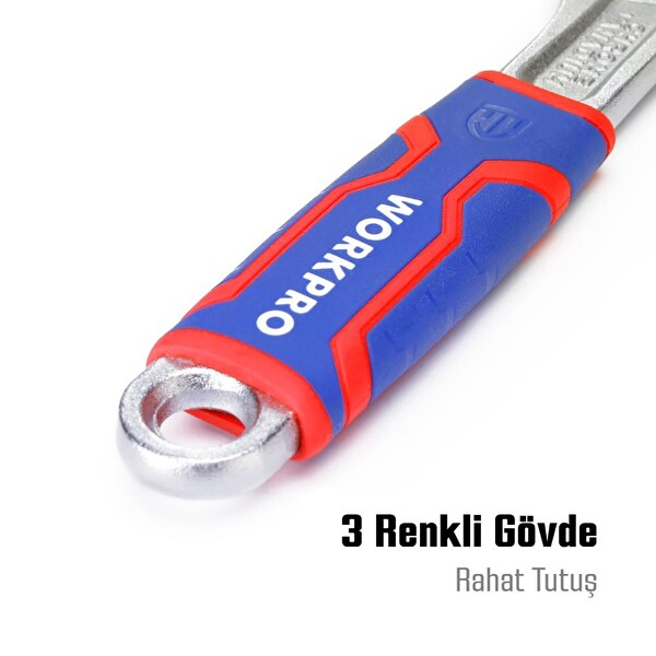 Workpro WP272011 200 MM Cr-V Profesyonel Kurbağacık Anahtar