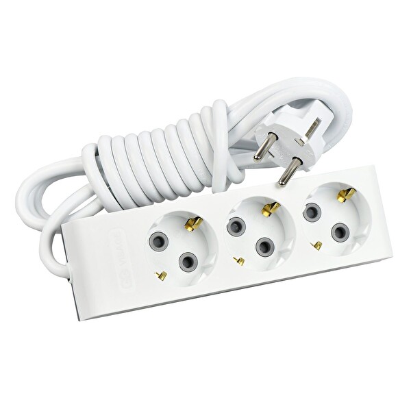 Günsan Üçlü Çocuk Korumalı Topraklı Grup Priz 3 MT