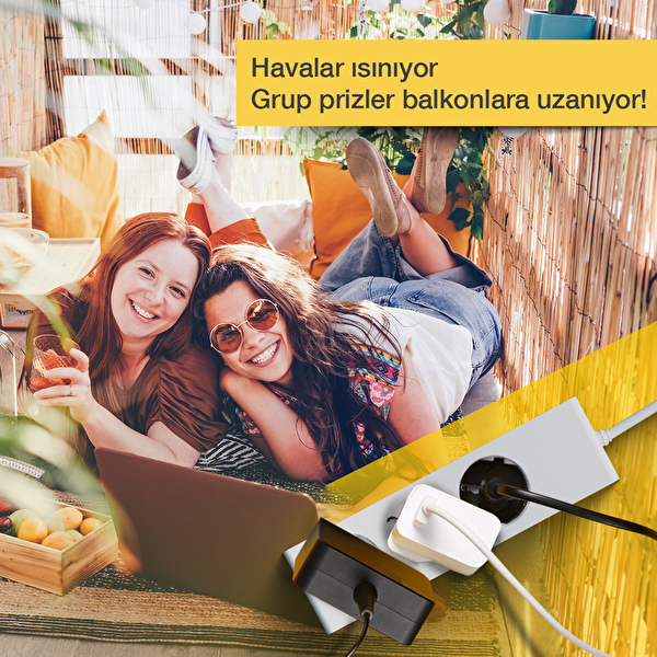 Günsan Üçlü Çocuk Korumalı Topraklı Grup Priz 3 MT