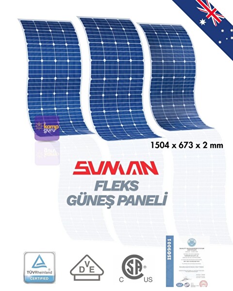 Sunman 175 Wp Flex Solar Panel - Esnek Güneş Enerji Paneli