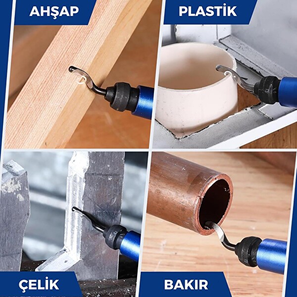 Workpro WP309010 Profesyonel Çapak Temizleme Kalemi - 3 Parça Bıçak