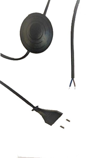 Şahnet Yuvarlak Arapuarlı Fişli Kablo Siyah 4 M