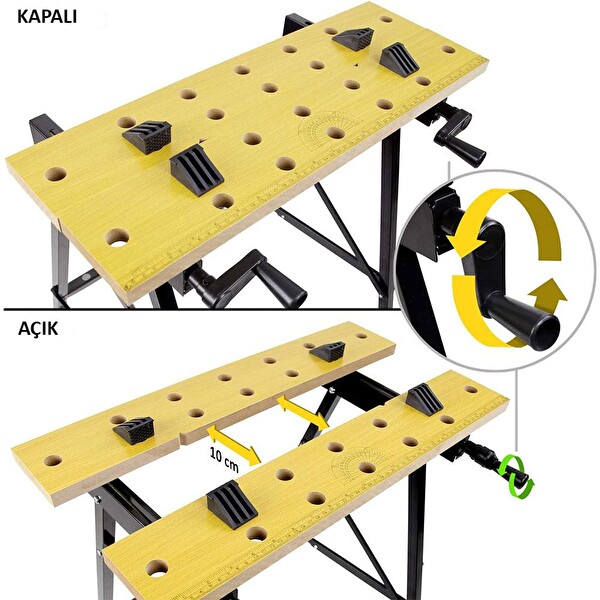 Workpro WP289026 70 KG Katlanabilir Çalışma Tezgâhı