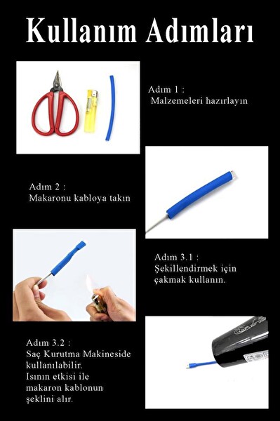 Şahnet 580 Parça Isı İle Şekillenen Makaron Seti Kablo Düzenleyici