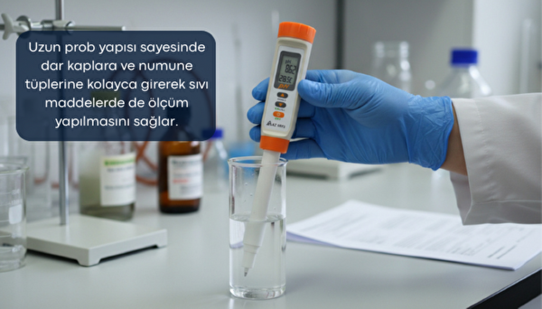 AZ Instruments 8613 Sivri Uçlu Değiştirilebilir Problu Gıda PH Ölçer