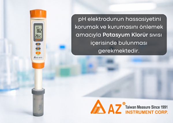 AZ Instruments 8613 Sivri Uçlu Değiştirilebilir Problu Gıda PH Ölçer