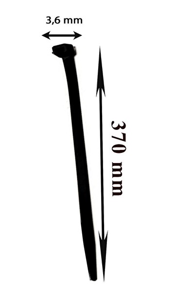 Rutter RT-3108 Extra Dayanıklı Plastik Cırt 100’lü Kelepçe Kablo Bağı 3.6x370 MM - Siyah