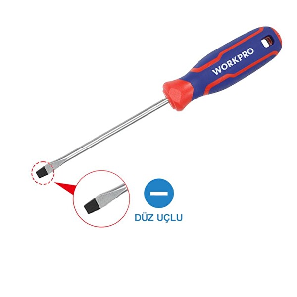 Workpro WP221013 3x75MM CR-V Profesyonel Düz Tornavida