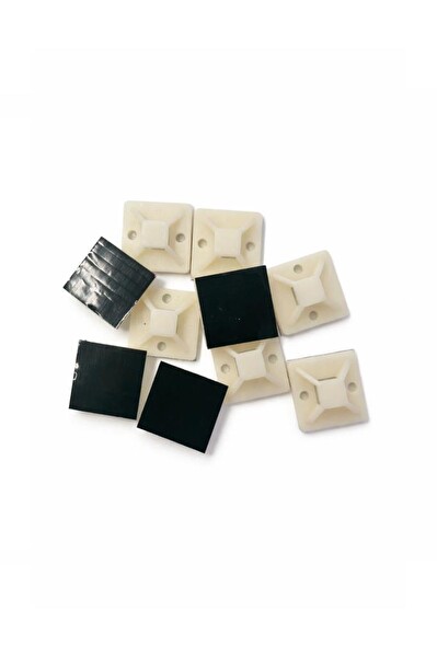 Şahnet 20x20MM Yapışkan Kroşe - 2.5x100MM Siyah Kablo Bağı 20'li Kablo Düzenleme Seti