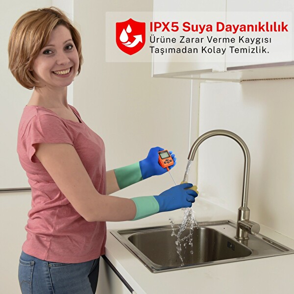 ThermoPro TP511 Uzun Problu Programlanabilir Alarmlı Geniş Ekranlı Pişirme Termometresi