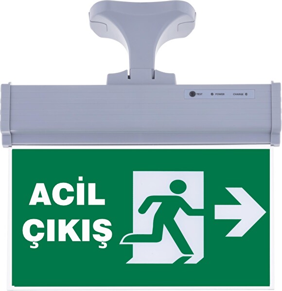 Evimdeyokyok SG071-S3 Çift Yönlü Askı Aparatlı Acil Yönlendirme Armatürü Acil Çıkış Sağ-Sol