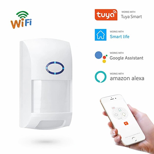Yeco HS-15 Akıllı WiFi PIR Hareket Sensörü Evcil Hayvan Dostu Tuya Uyumlu Kablosuz Bildirimli